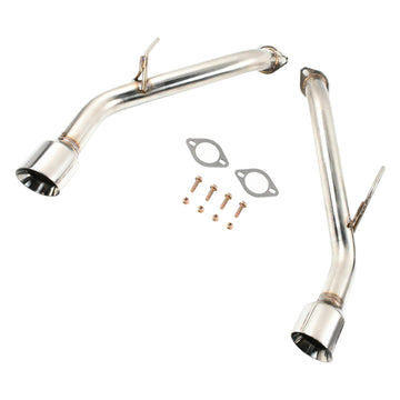 Infiniti 2014-UP Q50 Muffler Axle Back Double Wall Dual Tips Exhaust Pipe