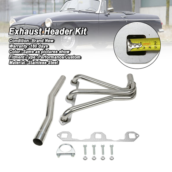 MG MGB 1962-1974 1.8L W/Pipe Stainless Steel Header Manifold Exhaust