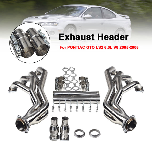 Collecteur d'échappement en acier inoxydable pour Pontiac GTO 6.0L V8 2005-2006