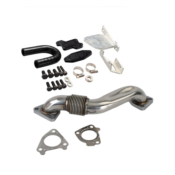 Chevrolet 2007.5-2010 Silverado GMC 2500 3500 LMM 6.6L Duramax EGR Delete Kit & Passenger Up Pipe