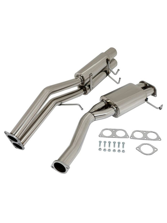 Nissan 1989-1994 240SX 2,4 l Doppel-Catback-Auspuff mit 8,9 cm Endrohr, Rennauspuffanlage