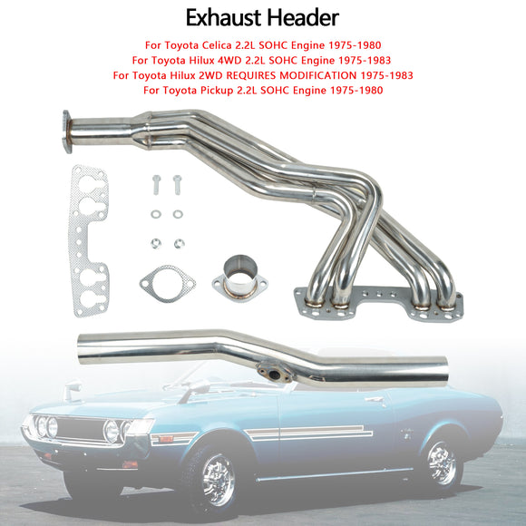 Collecteur d'échappement pour moteur Toyota Celica 2,2 L SOHC 1975-1980