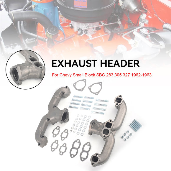 Chevrolet 1962–1963 Small Block SBC 283 305 327 Auspuffkrümmer aus Gusseisen