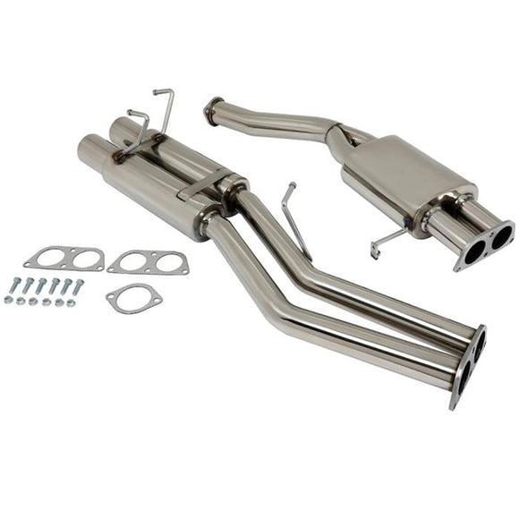 Nissan 1989-1994 240SX 2,4 l Doppel-Catback-Auspuff mit 8,9 cm Endrohr, Rennauspuffanlage