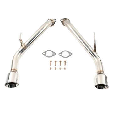 Infiniti 2014-UP Q50 Muffler Axle Back Double Wall Dual Tips Exhaust Pipe - 0