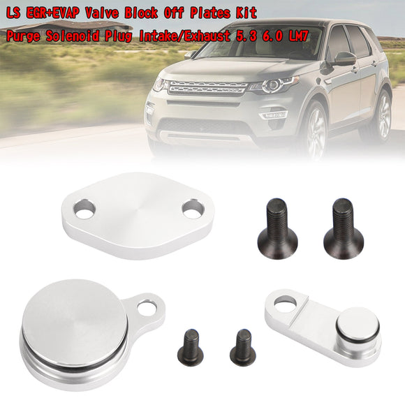 Silverado LQ4 LQ9 5.3 6.0 LS EGR+EVAP Valve Block Off Plates Kit Purge Solenoid Plug Intake/Exhaust