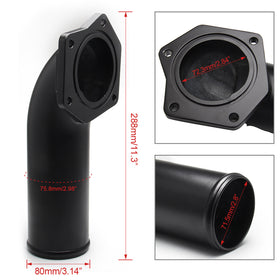 Kit de suppression de tuyau d'échappement et de vanne EGR + coude d'admission moulé sous pression pour Ford 2008-2010 F-250 F-350 F-450 F-550 Powerstroke Diesel 6,4 L 4" - 0