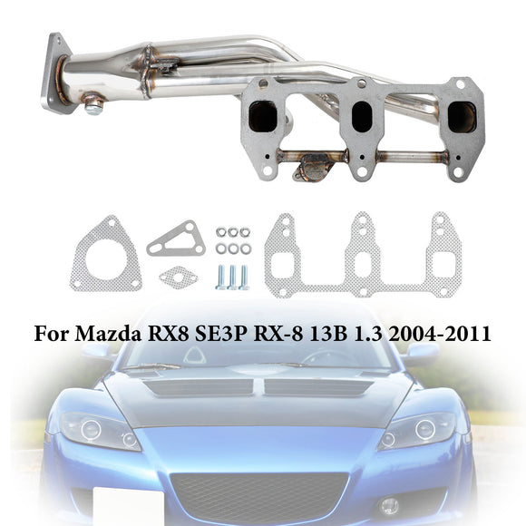 Collecteur d'échappement en acier inoxydable pour Mazda RX8 RX-8 R3 GT Grand 2004-2011