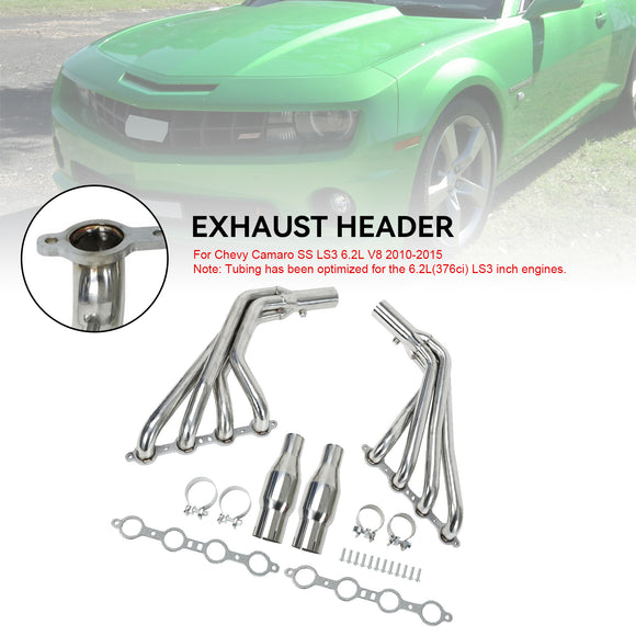Collecteurs d'échappement en acier inoxydable à tube long pour Chevrolet Camaro SS LS3 6,2 L V8 (2010-2015)