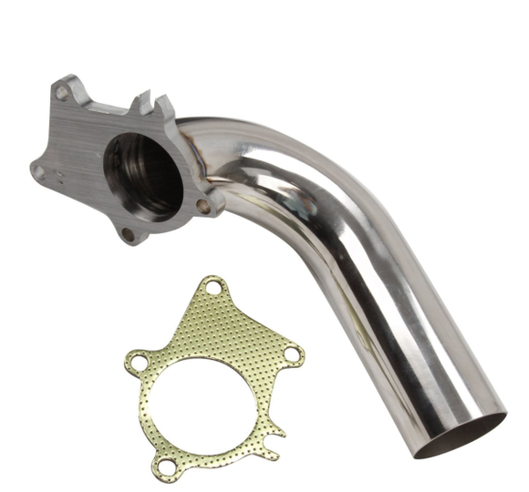 Tuyau d'échappement turbo en acier inoxydable à bride à 5 boulons T3/T4 T04E de 2,5 pouces avec joint