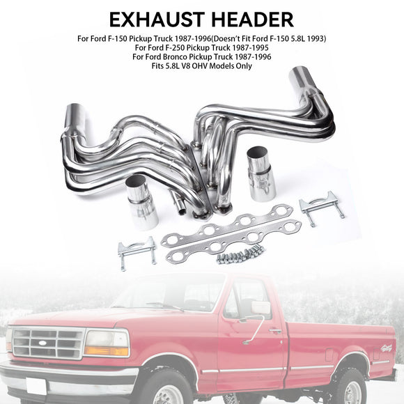 Ford 1987-1996 Bronco Pickup Truck 5.8 V8 Exhaust Manifold Header
