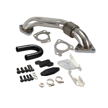 GMC 2007.5-2010 Sierra 2500 3500 HD 6,6 l LMM Duramax Diesel EGR-Entfernungskit und Beifahrer-Aufwärtsrohr - 0