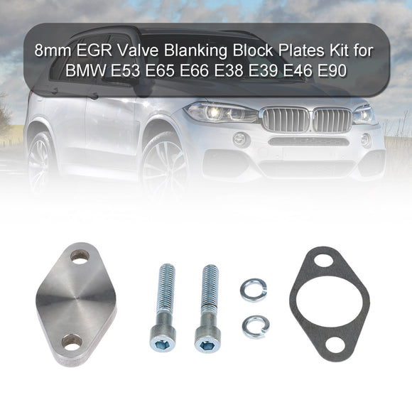 BMW E53 E65 E66 E38 E39 E46 E90 8mm EGR Valve Blanking Block Plates Kit