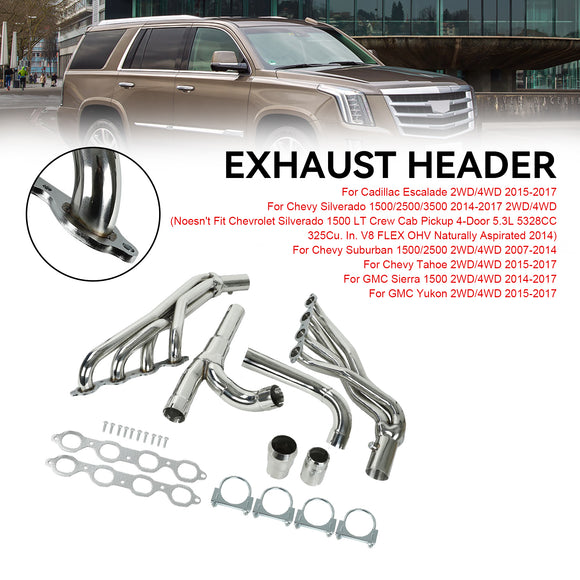 Cadillac 2015-2017 Escalade 2WD/4WD 5.3L 6.2L Stainless Exhaust Header