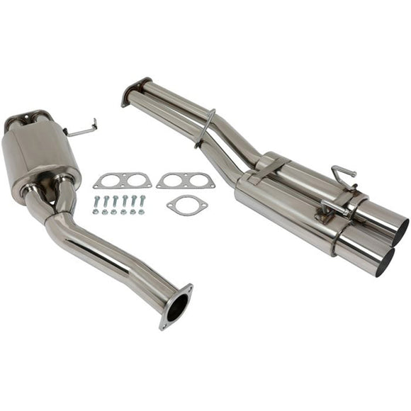 Nissan 1989-1994 240SX 2,4 l Doppel-Catback-Auspuff mit 8,9 cm Endrohr, Rennauspuffanlage