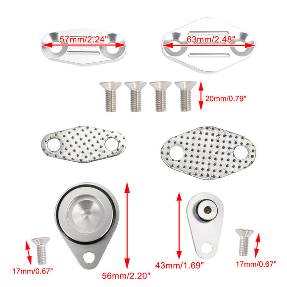 GM LS Intake/Exhaust Engine EVAP/Air/EGR Delete Block Off Plate Kit