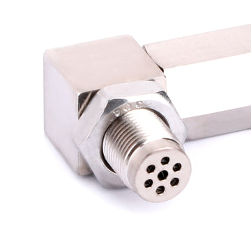 90 Degree O2 Oxygen Sensor Spacer Engine Light Check Bung Mini Converter Connector - 0