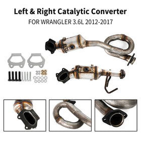 Ensemble de convertisseurs catalytiques gauche et droit 641511 641512 pour Jeep Wrangler 3,6 L V6 2012-2017 - 0