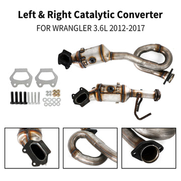 Jeep 2012-2017 Wrangler 3.6L V6 641511 641512 Left & Right Catalytic Converter Set - 0