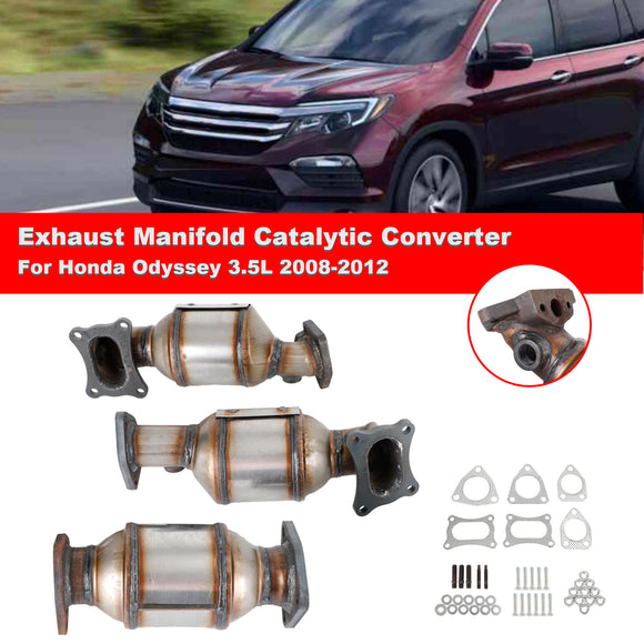 Honda Accord 3.5L 2008-2012 45131 45132 16447 Lot de 3 convertisseurs catalytiques