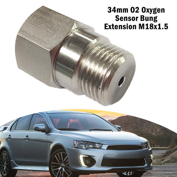 Lot de 4 rallonges de tube de test pour capteur d'oxygène O2 M18 x 1,5 34 mm, adaptateur, entretoise, bouchon