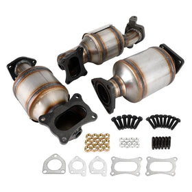 Ensemble de convertisseurs catalytiques gauche, droit et arrière pour Honda Pilot 3,5 L 45131, 45132, 16447 (2009-2015)