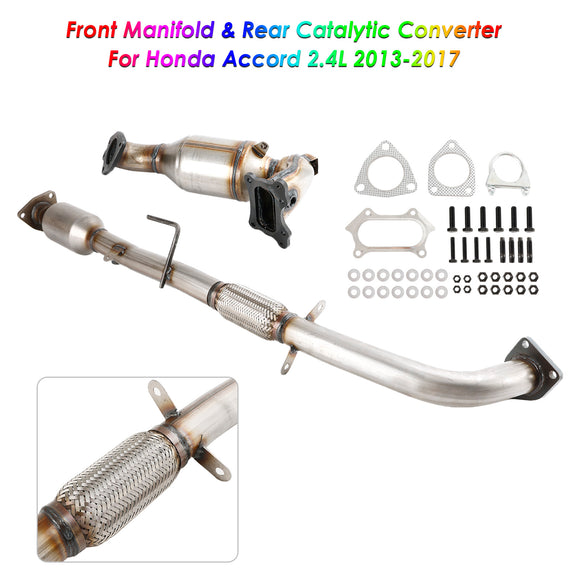 Honda Accord 2.4L 2013-2017 Front Manifold & Rear Catalytic Converter