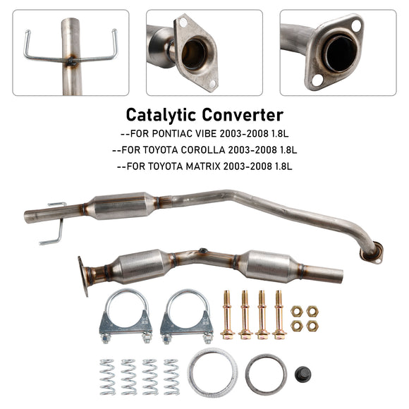Convertisseur catalytique pour Toyota Matrix 1,8 L (2003-2008)
