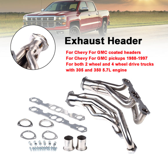 Collecteurs d'échappement en acier inoxydable pour pick-up Chevrolet GMC de 1988 à 1997