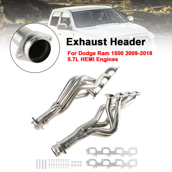 Collecteur d'échappement en acier inoxydable à tube long pour moteurs HEMI 5,7 L Dodge Ram 1500 2009-2018
