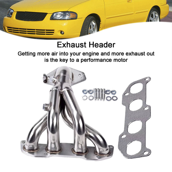 Nissan 2002-2004 2006 Sentra SE-R Spec V Berline 4 portes 2,5 L 2500 CC l4 GAS DOHC Collecteur d'échappement en acier inoxydable