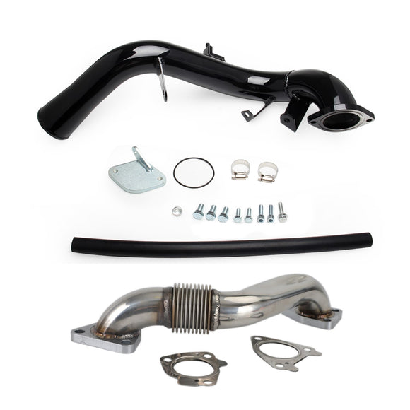 Chevrolet 2006 Silverado 3500 6.6L V8 DIESEL OHV Turbocharged EGR Delete Kit & Passenger Up-Pipe & Intake Tube