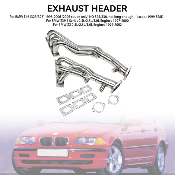 Collecteur d'échappement en acier inoxydable pour BMW Série 5 E39 1997-2000, moteurs 2,5 L/2,8 L/3,0 L