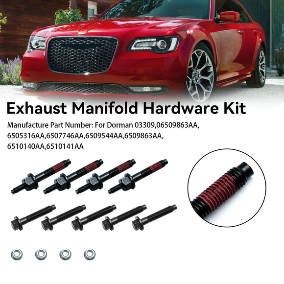 Kit de quincaillerie pour collecteur d'échappement Dodge Ram Jeep Chrysler Dorman 03309 06509863AA 6505316AA