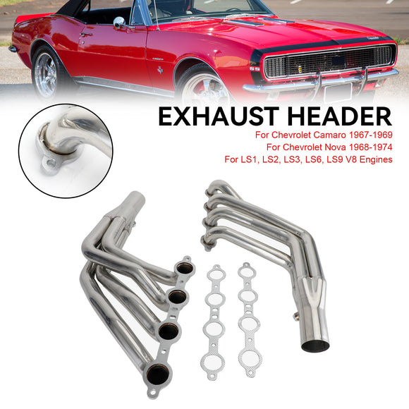 Collecteurs d'échappement de conversion Chevrolet Nova Longtube LS 1968-1974