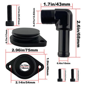 Kit de tuyauterie pour turbocompresseur diesel Powerstroke 6,7 L (2011-2023) et kit de réacheminement CCV PCV - 0