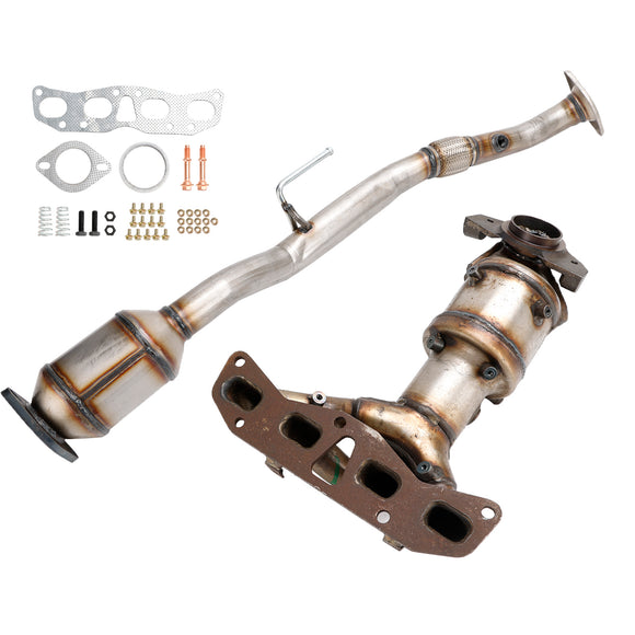02-06 Nissan Altima 2.5L Pair Front Rear Catalytic Converter