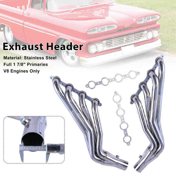 Chevy C10 LS LS1 LS3 LS2 LS6 Long Tube 1-7/8 Exhaust Manifold Header