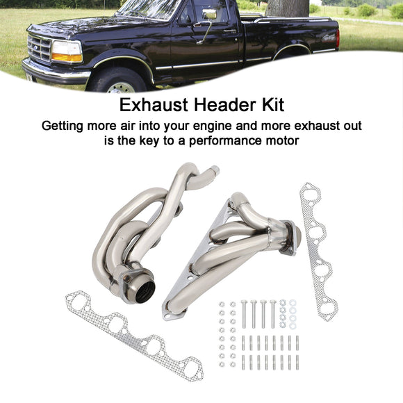 Collecteur d'échappement court Ford F150/F250/Bronco 1987-1996 5,8 L T-304