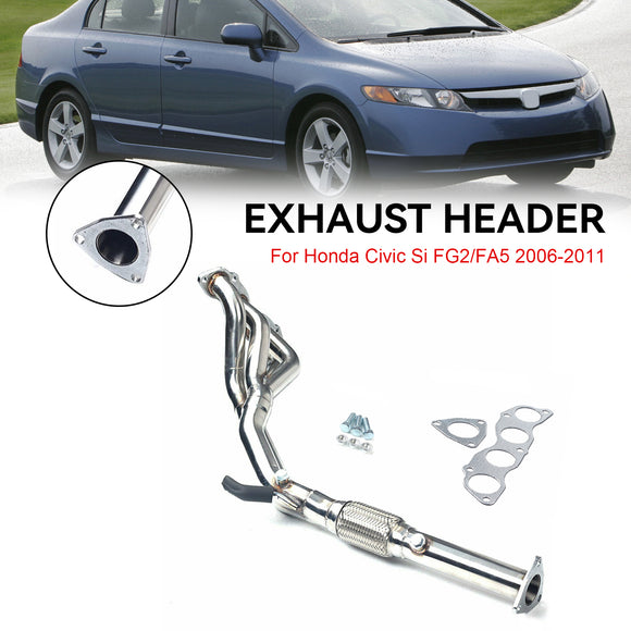 Collecteur d'échappement haute performance en acier inoxydable pour Honda Civic Si FG2/FA5 2006-2011