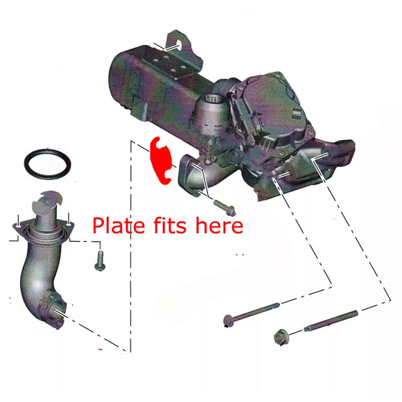 Plaque d'obturation de la vanne EGR pour Ford Mondeo Kuga Focus 2.0L TDCi Euro5 DW10CTED4
