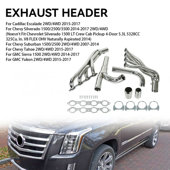 Cadillac 2015-2017 Escalade 2WD/4WD 5.3L 6.2L Stainless Exhaust Header