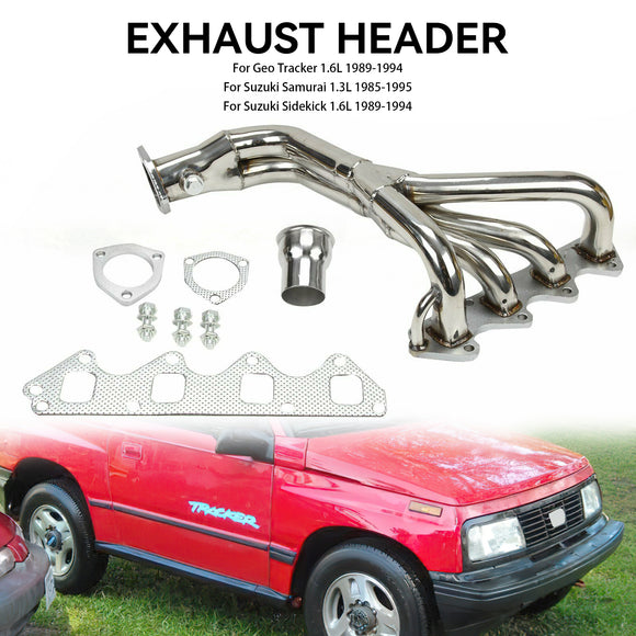 Collecteur d'échappement en acier inoxydable pour Suzuki Sidekick 1,6 L (1989-1994)