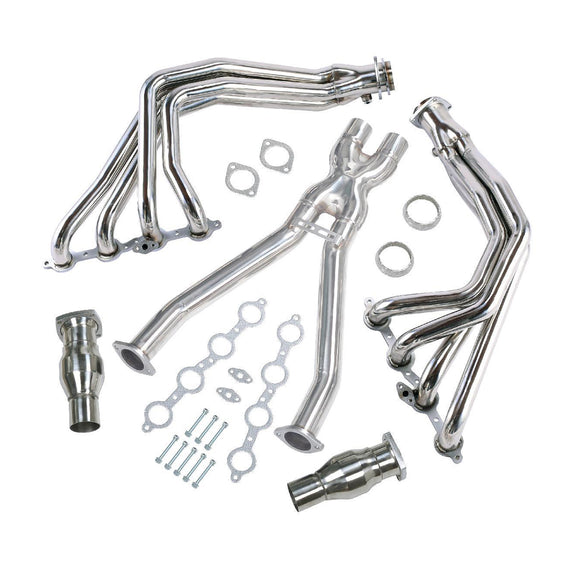 Collecteurs d'échappement et tube en X en acier inoxydable pour Chevrolet Corvette C5 LS1 LS6 (1997-2004)