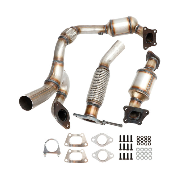 Convertisseur catalytique avant et arrière et tuyau flexible pour Cadillac SRX 3.0L 2010-2011 (10H41324 et 10H41323)