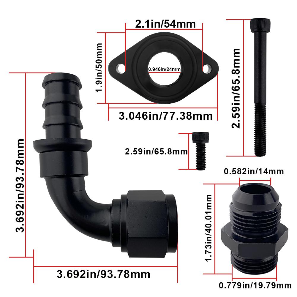 Ford 2011-2024 6,7 l Powerstroke CCV-Umleitungskit + interner CCV-Schalldämpfer-Auffangbehälter