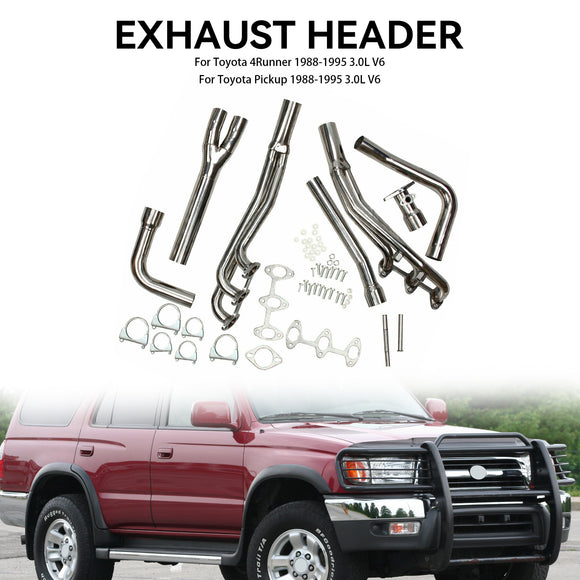 Collecteurs d'échappement en acier inoxydable pour Toyota 4Runner Pickup 3.0L V6 1988-1995