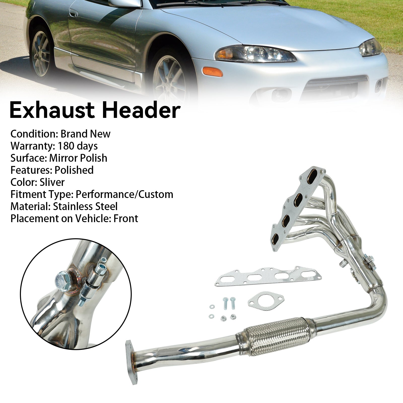 Mitsubishi Eclipse 1995-1999 Stainless Steel Auto Manifold Headers