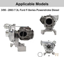 Ford 1999.5-2003 7.3L Powerstroke Diesel Turbo Pedestal +Bolts & Exhaust Housing Non-EBP Valve Kit-8