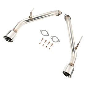 Muffler Axle Back Double Wall Dual Tips Exhaust Pipe for Infiniti Q50 2014-UP